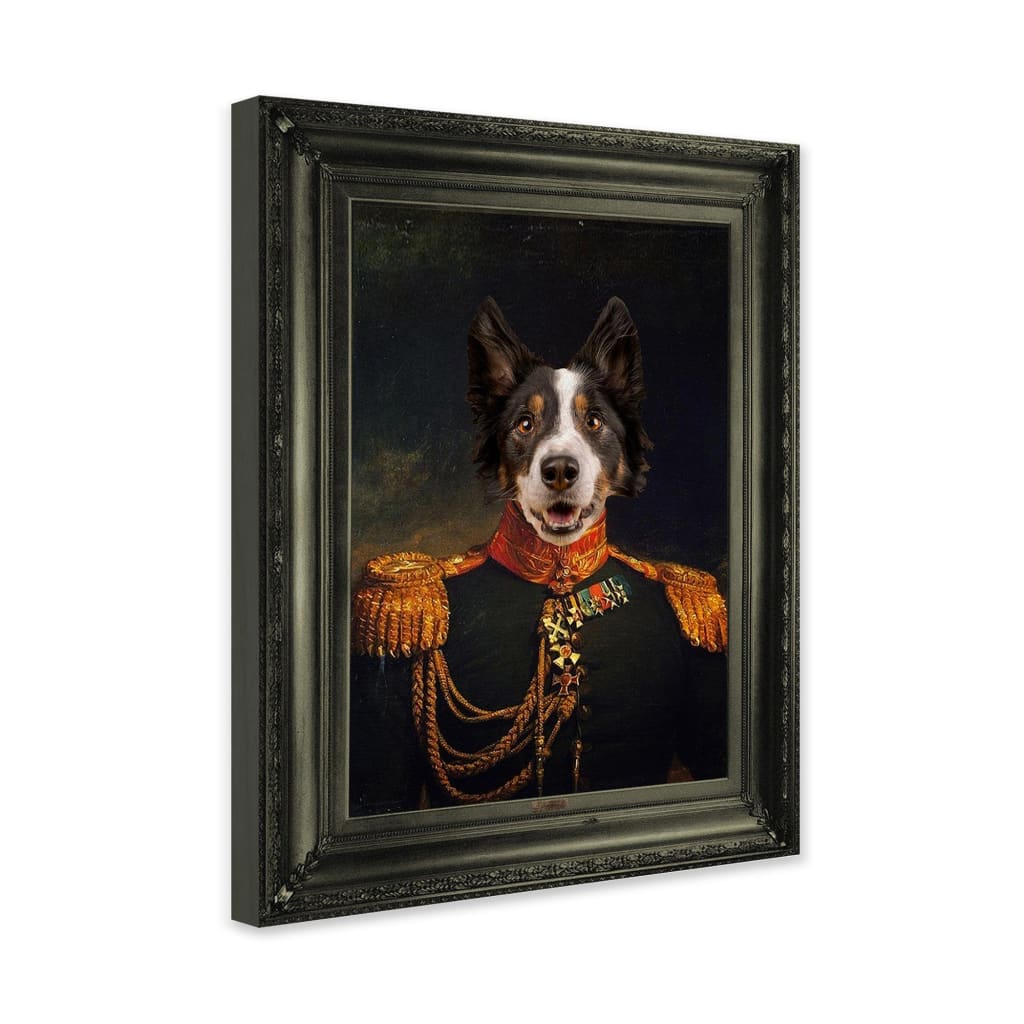 Officer - Personal Custom Vintage Pet Portrait - Wrapped