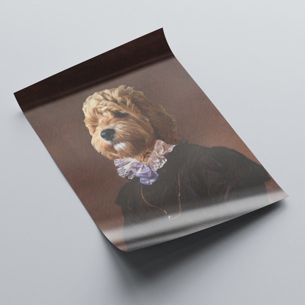 Poet - Personal Custom Vintage Pet Portrait - Rolled Canvas