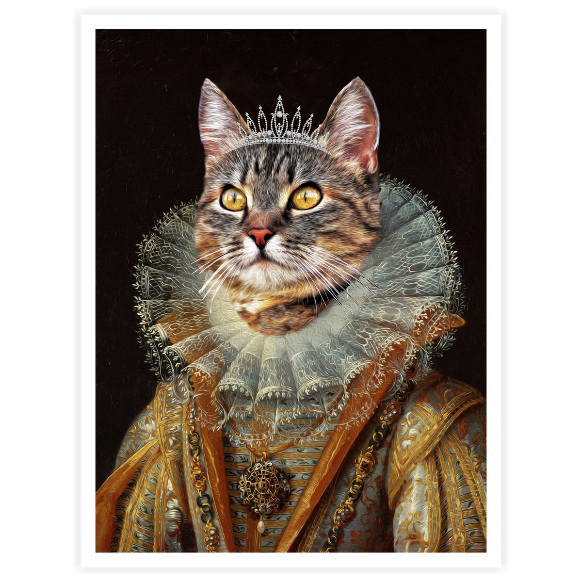 Queen - Personal Custom Vintage Pet Portrait