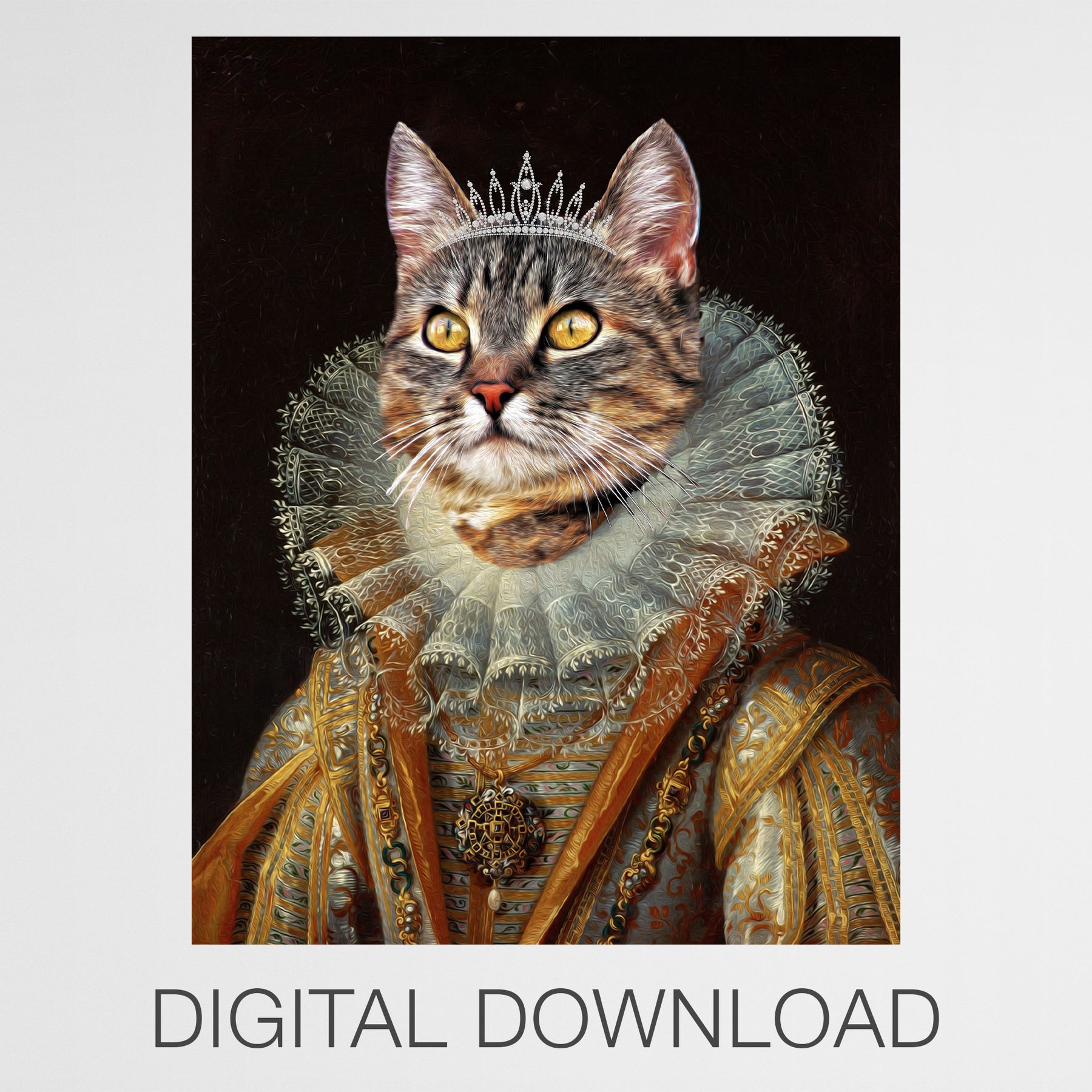 Queen - Personal Custom Vintage Pet Portrait