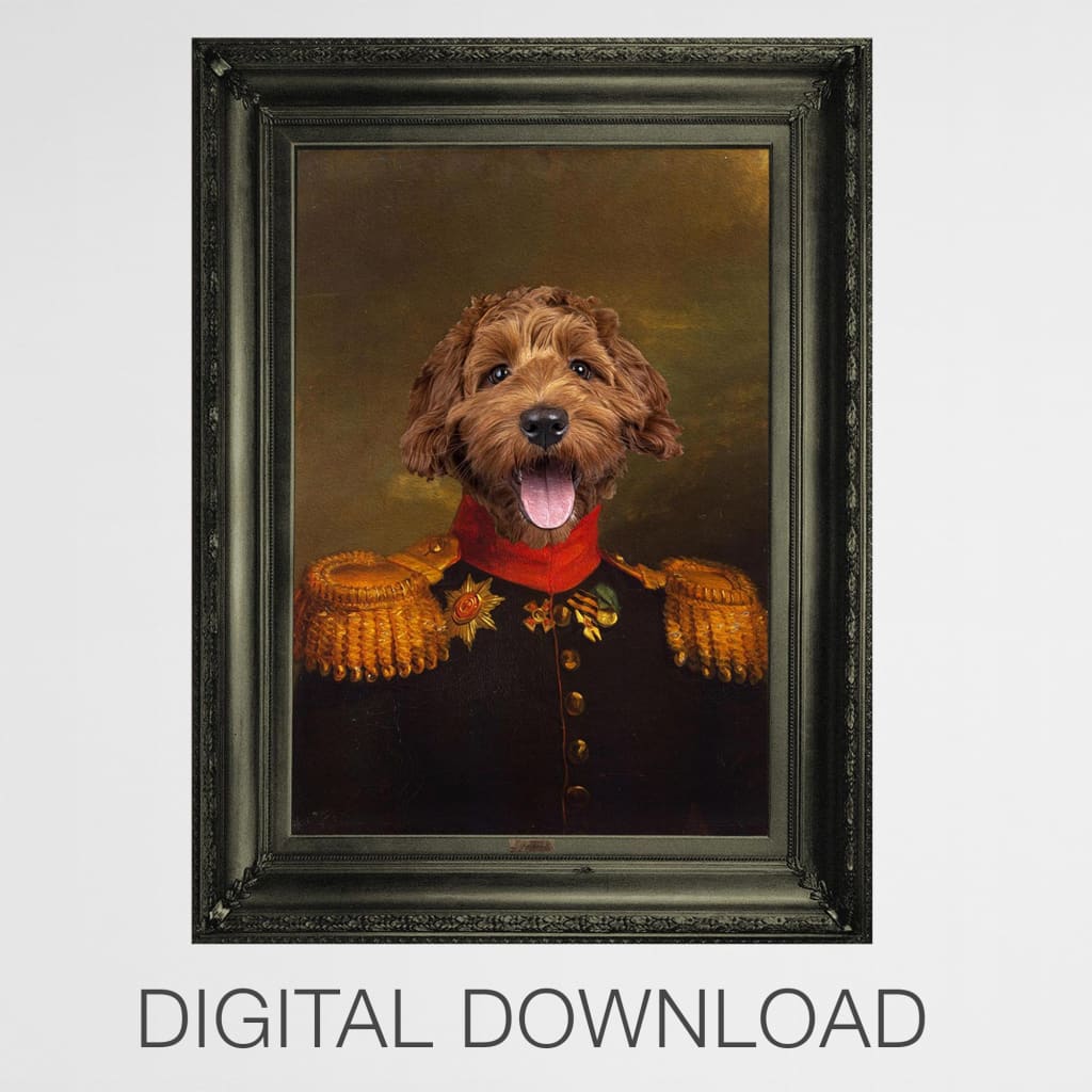 Sergeant - Personal Custom Vintage Pet Portrait