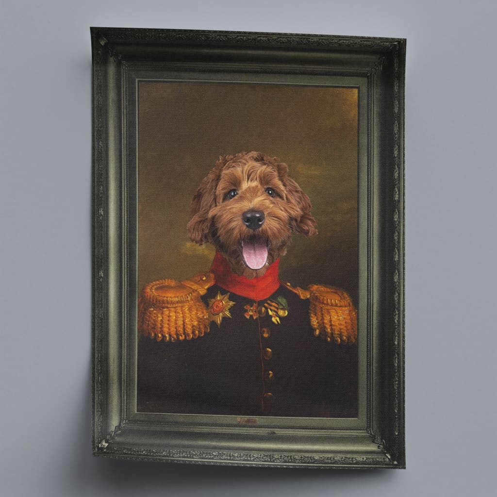 Sergeant - Personal Custom Vintage Pet Portrait - Rolled