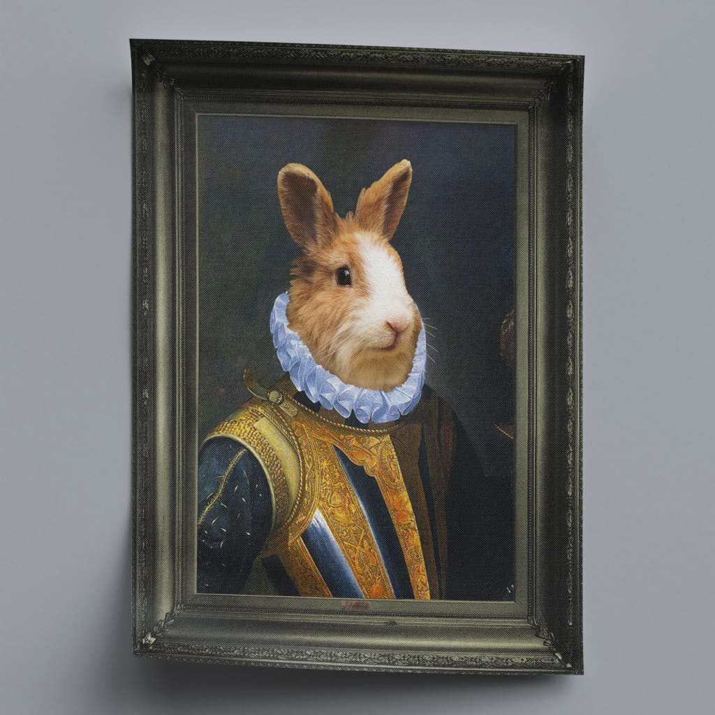 Swiss Guard - Personal Custom Vintage Pet Portrait - Rolled