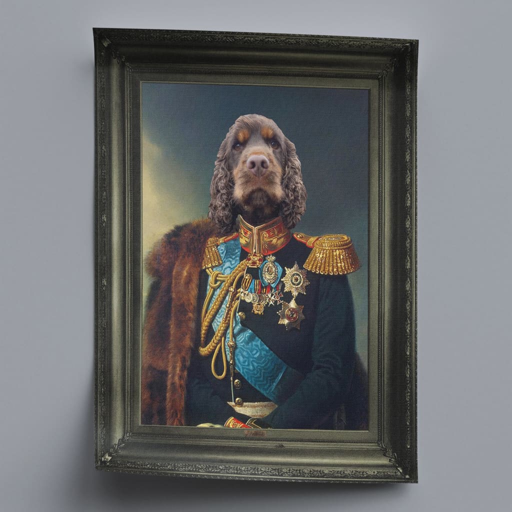 Tzar - Personal Custom Vintage Pet Portrait - Rolled Canvas