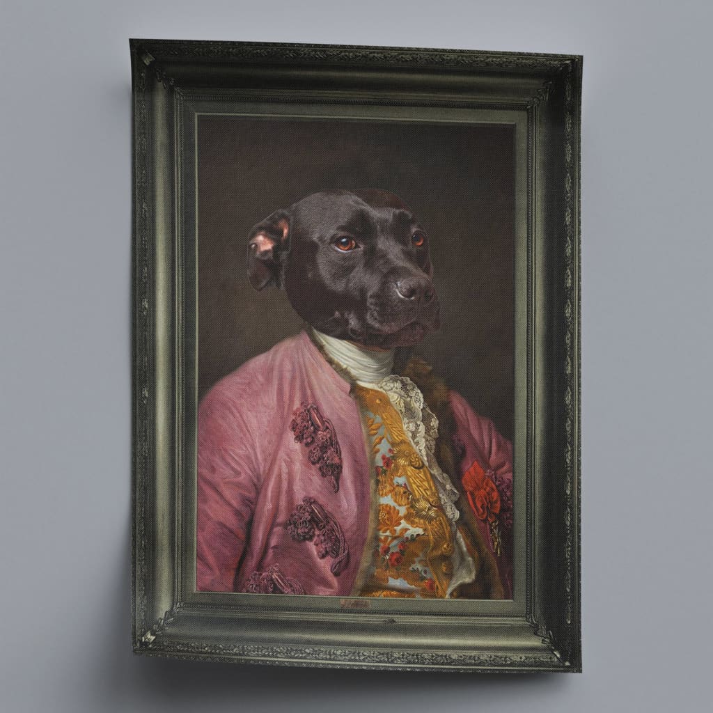 Viscount - Personal Custom Vintage Pet Portrait - Rolled