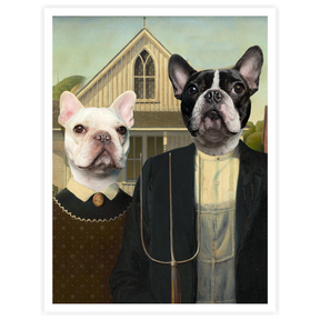 American Gothic - Personal Custom Vintage Pet Portrait