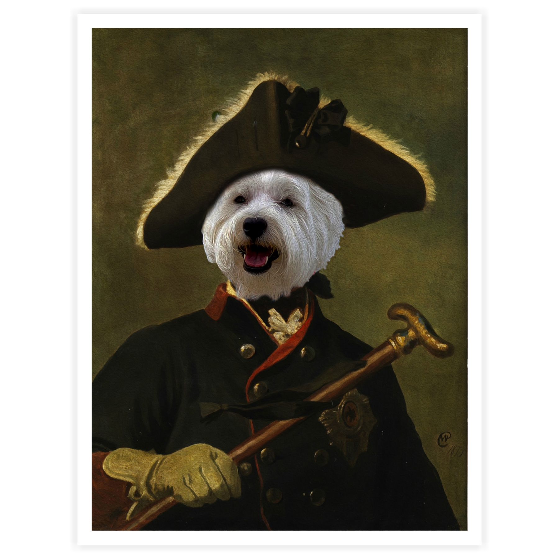 Commander - Personal Custom Vintage Pet Portrait