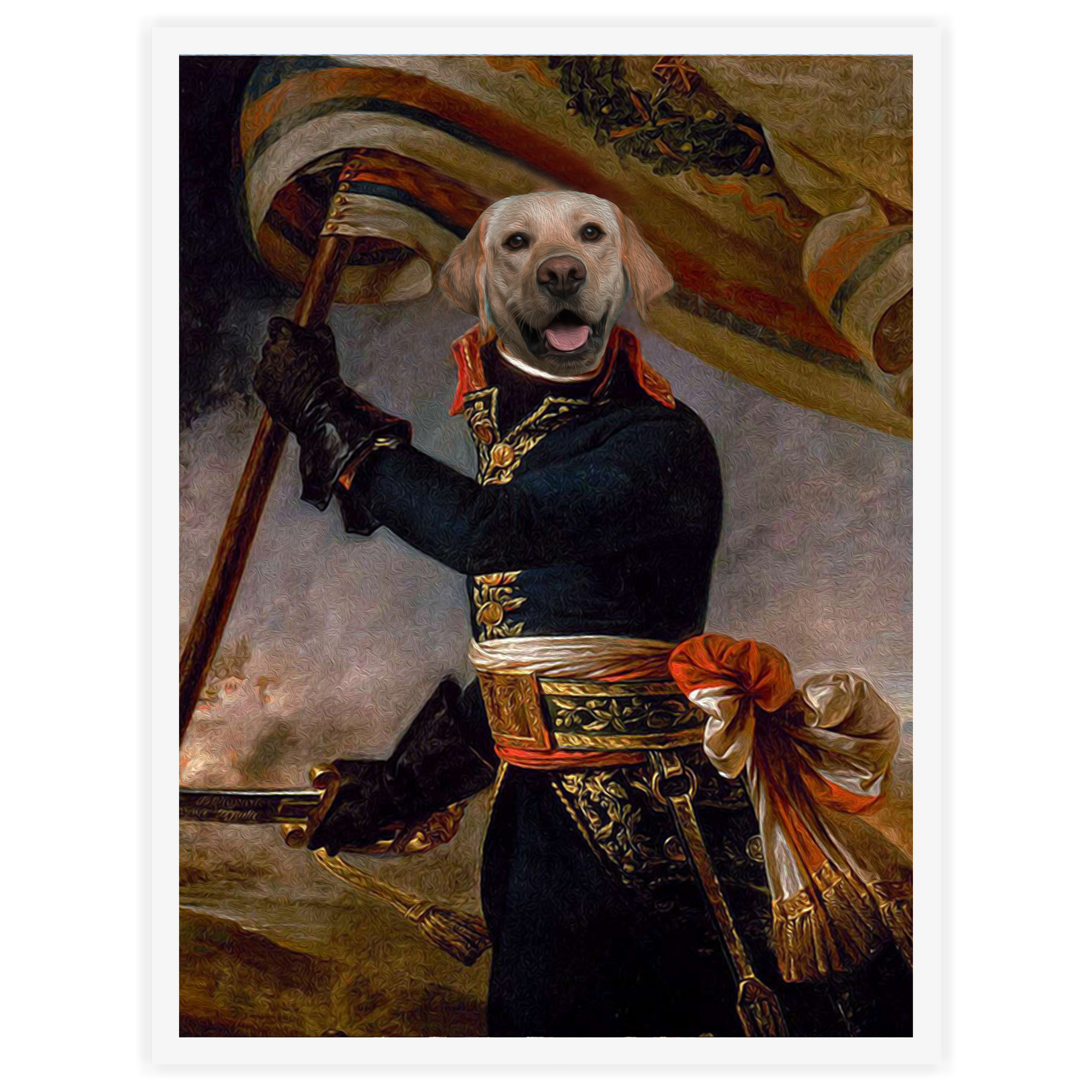 Patriot - Portrait personnel vintage personnalisé pour animaux de compagnie