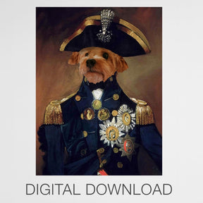 Admiral - Personal Custom Vintage Pet Portrait