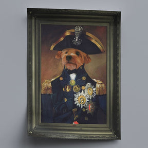 Admiral - Personal Custom Vintage Pet Portrait - Rolled 