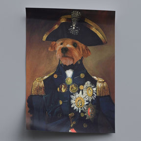 Admiral - Personal Custom Vintage Pet Portrait - Rolled 