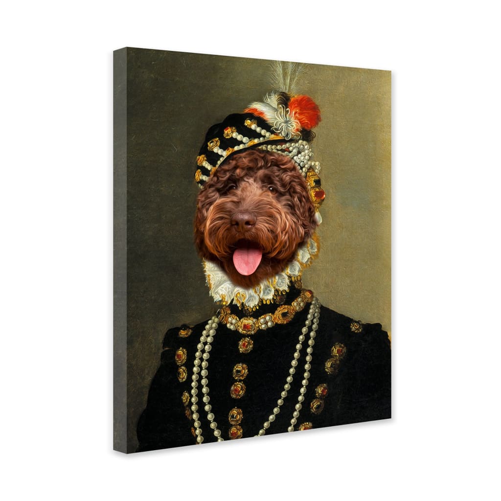 Countess - Personal Custom Vintage Pet Portrait - Wrapped 