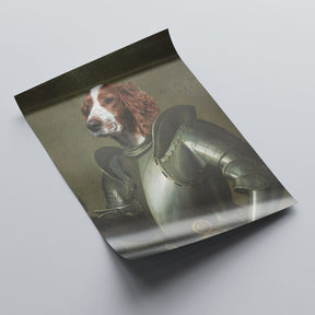 Crusader - Personal Custom Vintage Pet Portrait - Rolled 