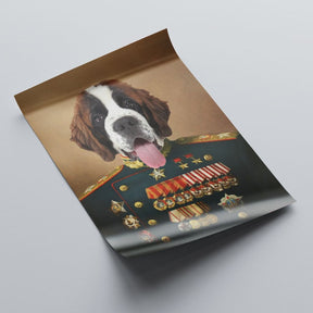 General - Personal Custom Vintage Pet Portrait - Rolled 