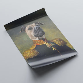 Master - Personal Custom Vintage Pet Portrait - Rolled 