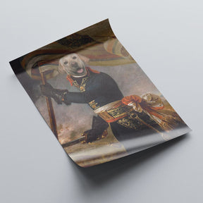 Patriot - Personal Custom Vintage Pet Portrait - Rolled 