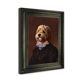Poet - Personal Custom Vintage Pet Portrait - Wrapped Framed